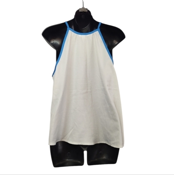 Valleygirl Women's Blue And White Tank Top Size 10 - Picture 2 of 10